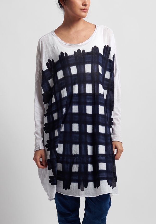 Rundholz Black Label Cotton Oversized Printed Tunic in Martinique Print	