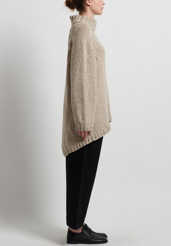 Hania New York Hand Knit New Celesta Sweater in Natural Melange