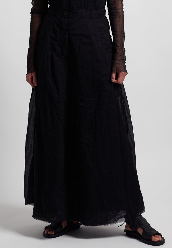 Rundholz Dip Cotton Attached Back Skirt Pants in Black	