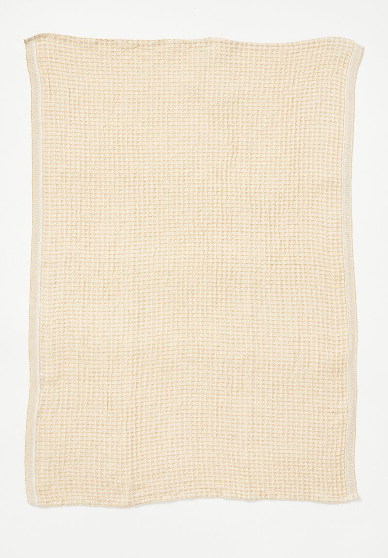 Lapuan Kankurit Organic Cotton/ Linen Maija Towel White/ Gold	