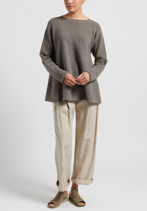 Lauren Manoogian Pima Cotton Flare Pullover in Granite