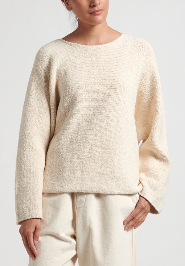 Lauren Manoogian Pima Cotton Trapezoid Pullover in Raw White