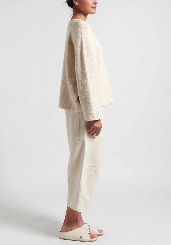 Lauren Manoogian Pima Cotton Trapezoid Pullover in Raw White