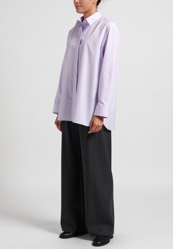 The Row Cotton Oversized Sisea Shirt in Lilac Santa Fe Dry Goods