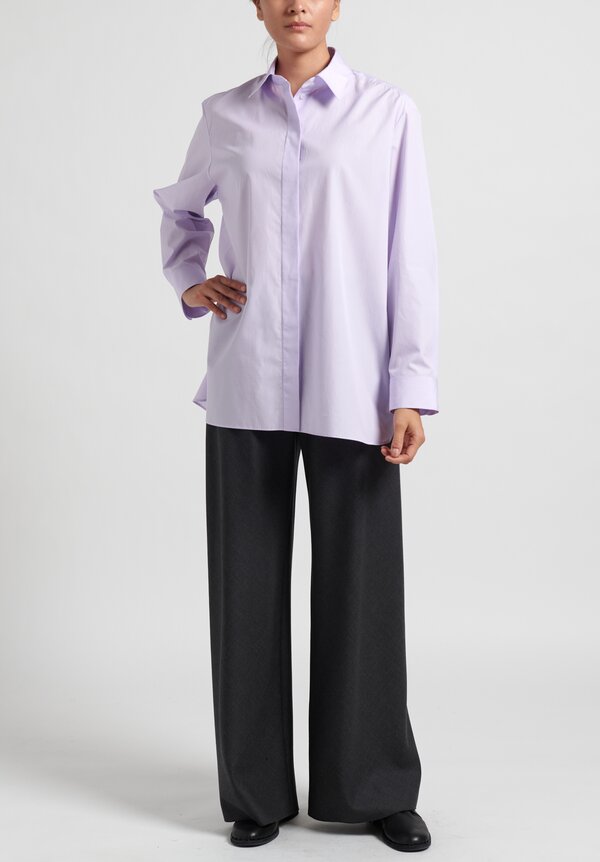 The Row Cotton Oversized Sisea Shirt in Lilac Santa Fe Dry Goods