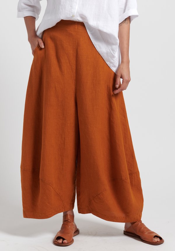 Oska Linen Yasha Wide Leg Trouser in Marigold | Santa Fe Dry Goods ...
