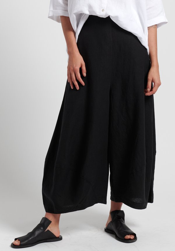 Oska Linen Yasha Wide Leg Trouser in Black | Santa Fe Dry Goods ...
