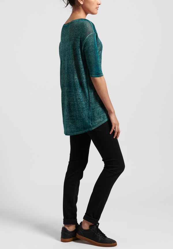 Avant Toi Linen Knit Long Top in Provence