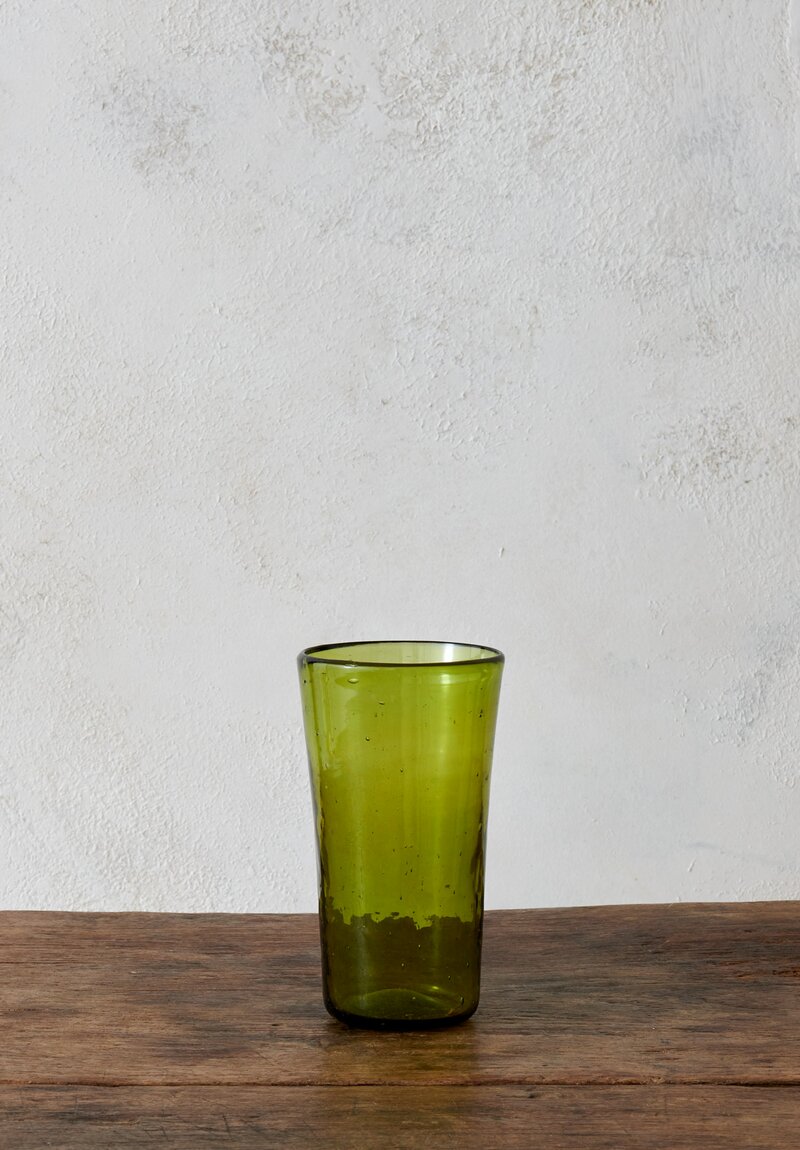 La Maison Dar Dar Handblown Konik Glass Olive	