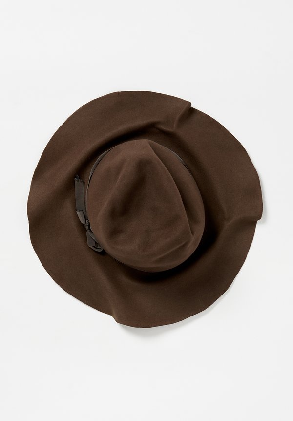 Horisaki Design & Handel Moldable Beaver Felt Hat Taupe