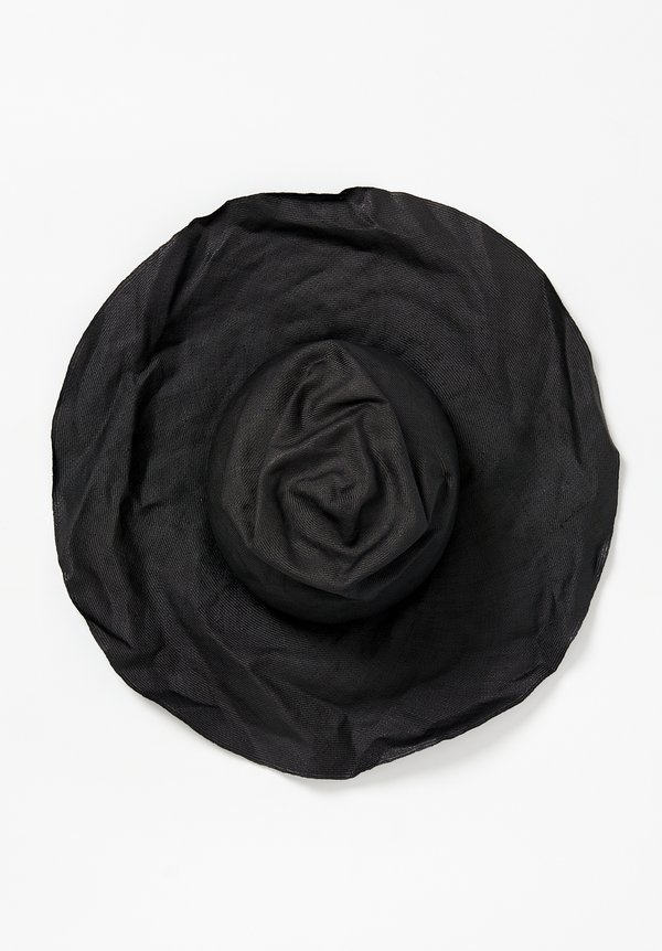 Horisaki Design & Handel Parabuntal Staw Hat in Black