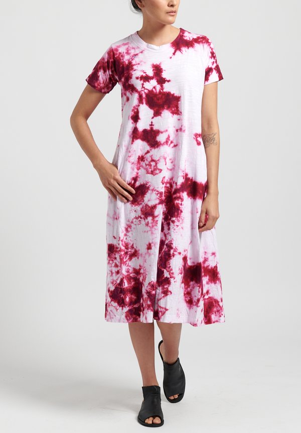Gilda Midani Pattern Dyed Short Sleeve Maria Dress in Fractals	