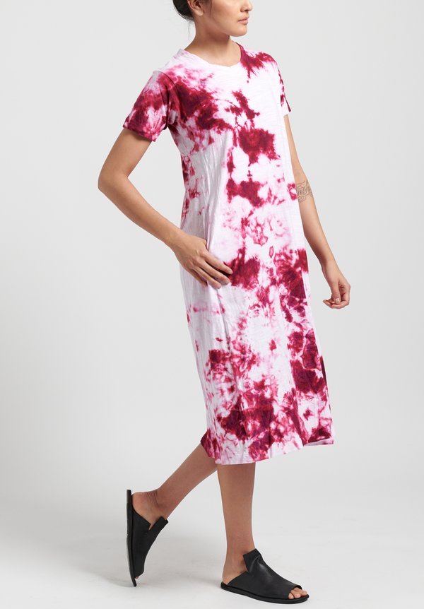 Gilda Midani Pattern Dyed Short Sleeve Maria Dress in Fractals	