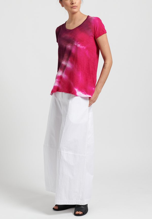 Gilda Midani Pattern Dyed Short Sleeve Monoprix Tee in Pink	