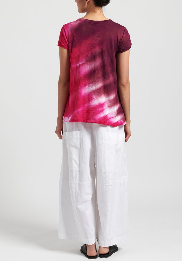 Gilda Midani Pattern Dyed Short Sleeve Monoprix Tee in Pink	