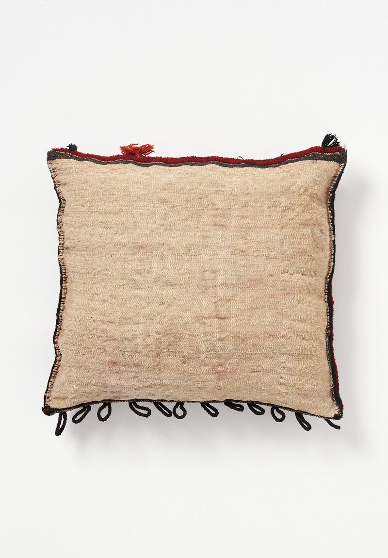 Wool Hand-Knotted Pillow in Red I	