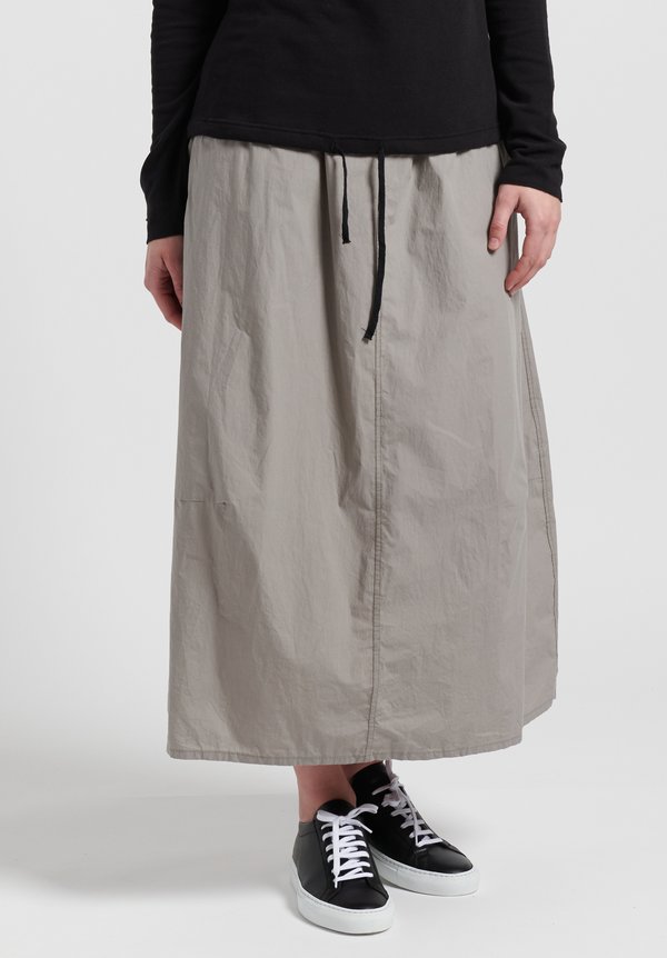 Album Di Famiglia Cotton Drawstring Skirt in Grey	