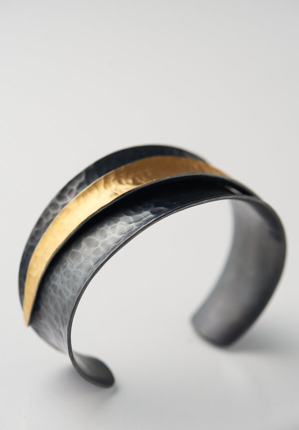 Lika Behar 24K, Oxidized Sterling Silver Inversion Yin + Yang Bracelet	