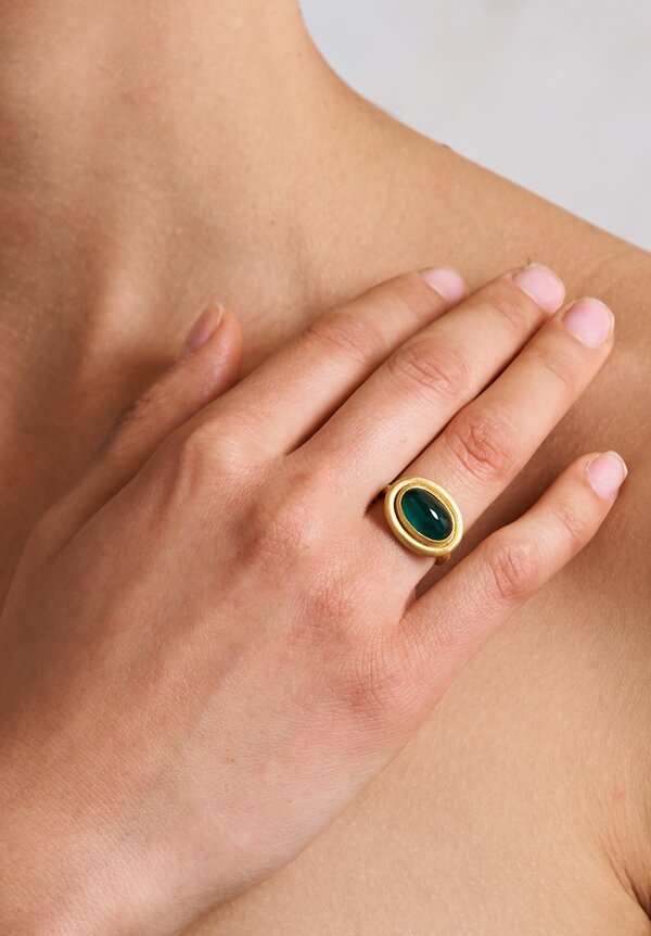 Lika Behar 22K Emerald Delphi Ring