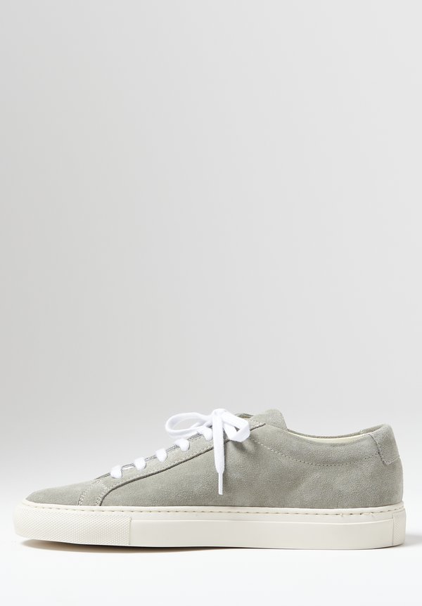 Common Projects Original Suede Achilles Low Contrast Sole Sneaker in Grey	