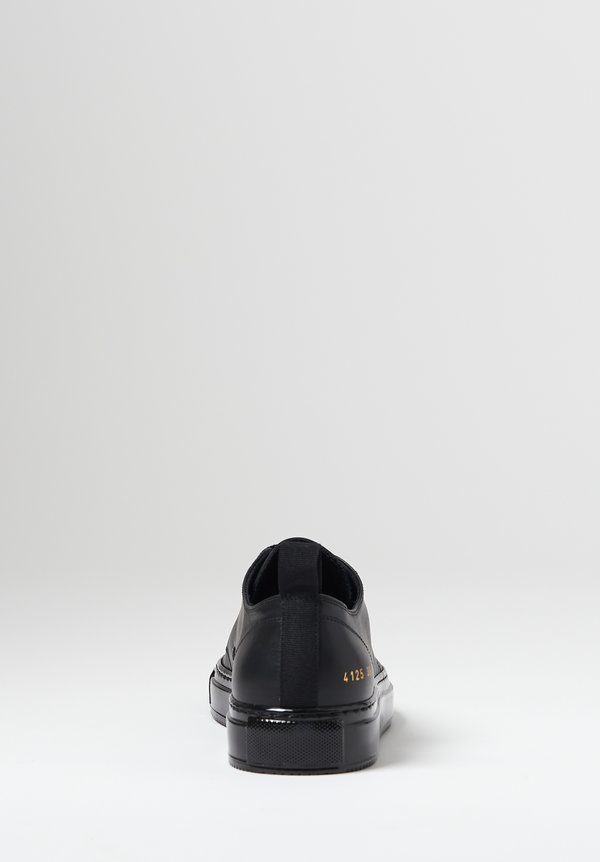 Common Projects Tournament Low Shiny Sole Sneaker in Black	