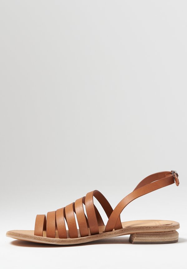 Officine Creative Droit Nappa Leather Sandals in Cuoio	