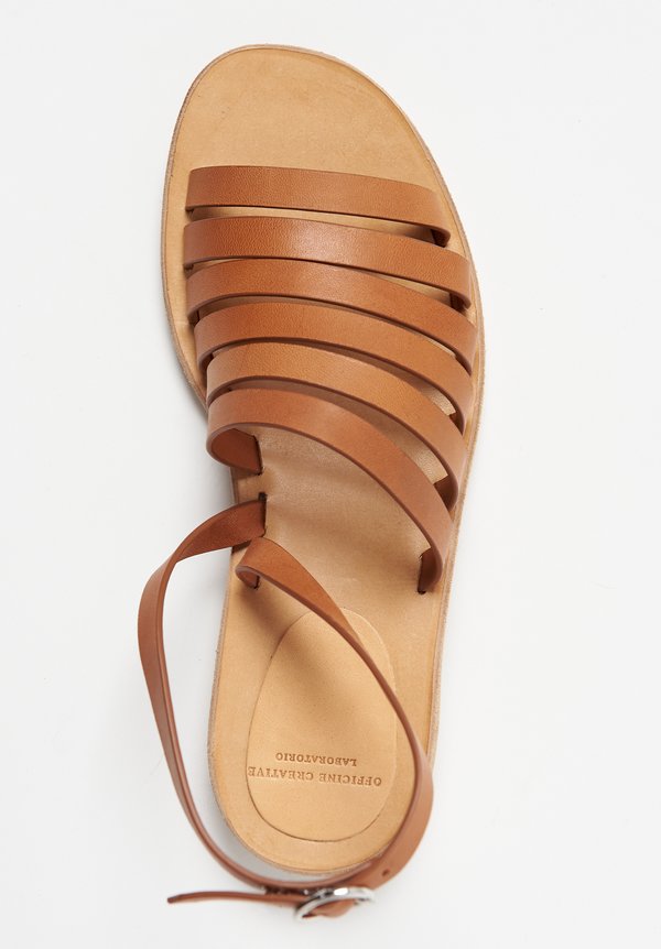 Officine Creative Droit Nappa Leather Sandals in Cuoio	