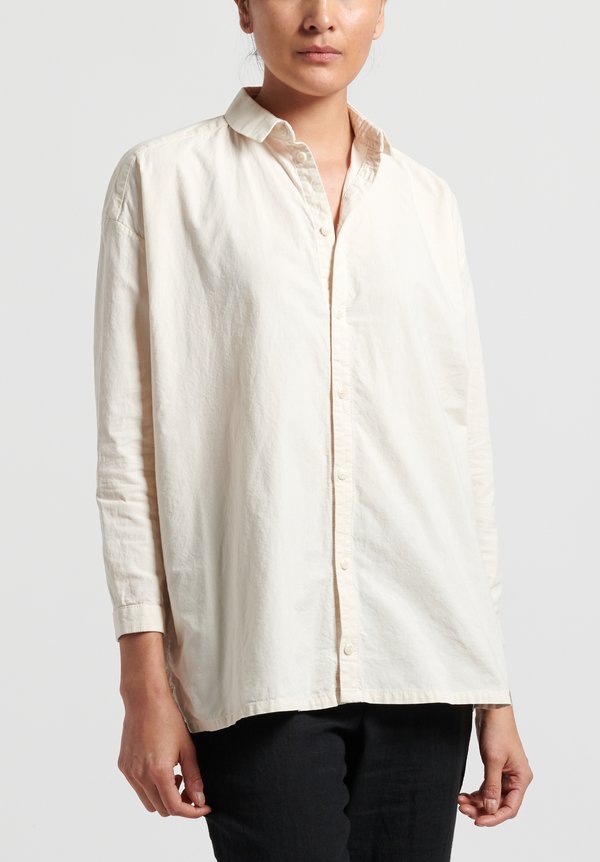 Toogood Cotton Calico Draughtsman Shirt in Raw | Santa Fe Dry