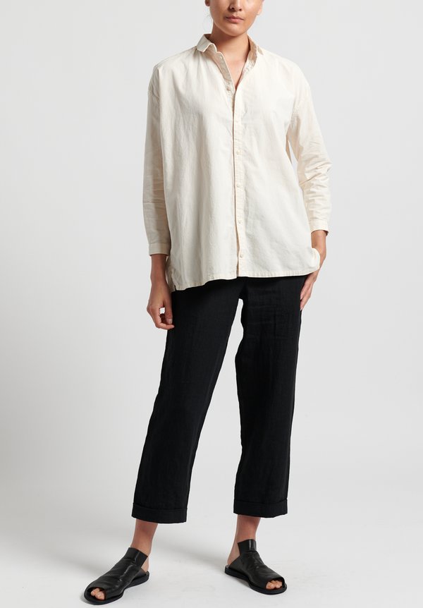 Toogood Cotton Calico Draughtsman Shirt in Raw