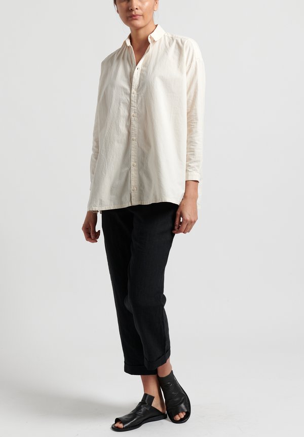 Toogood Cotton Calico Draughtsman Shirt in Raw