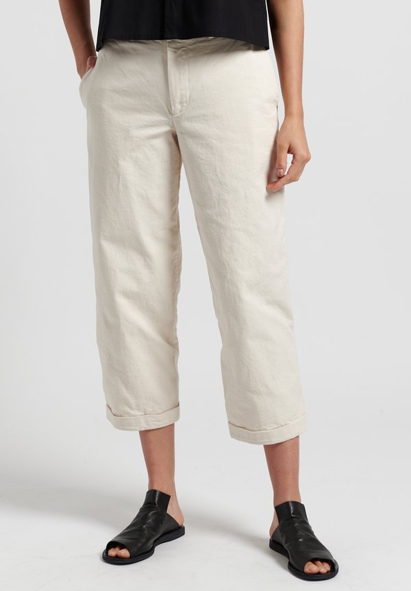 Toogood Canvas Bricklayer Trousers in Raw