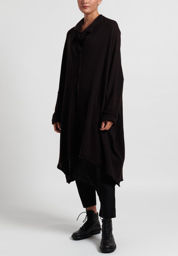 Rundholz Cashmere Oversized Knitted Tunic in Brown	