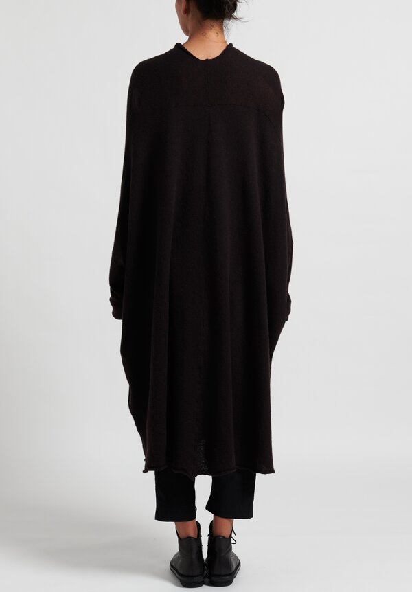 Rundholz Cashmere Oversized Knitted Tunic in Brown	