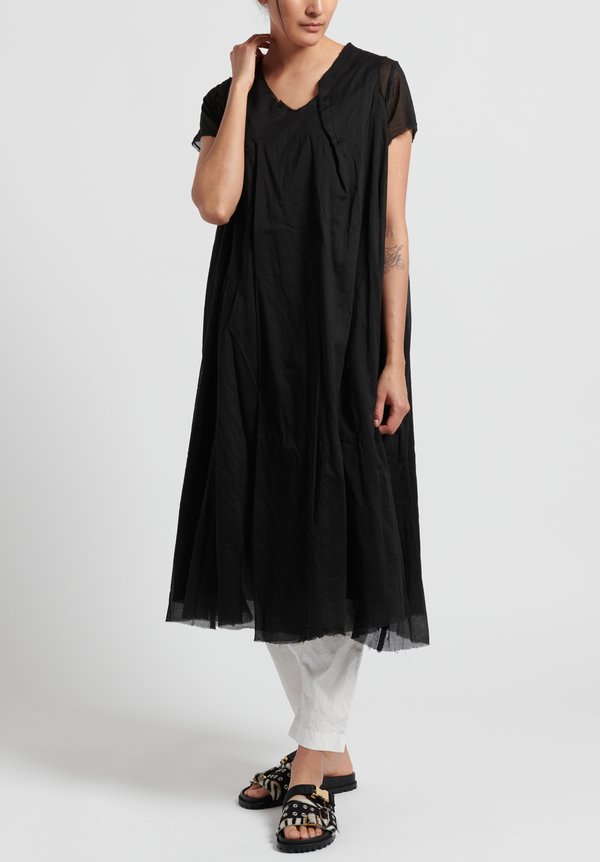 Rundholz Cotton Blend Layered Dress in Black | Santa Fe Dry Goods ...