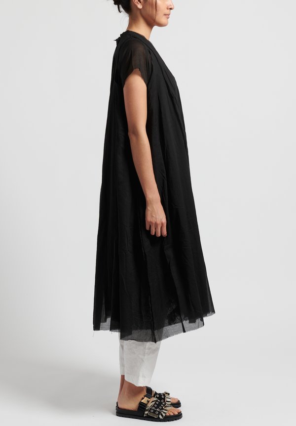 Rundholz Cotton Blend Layered Dress in Black