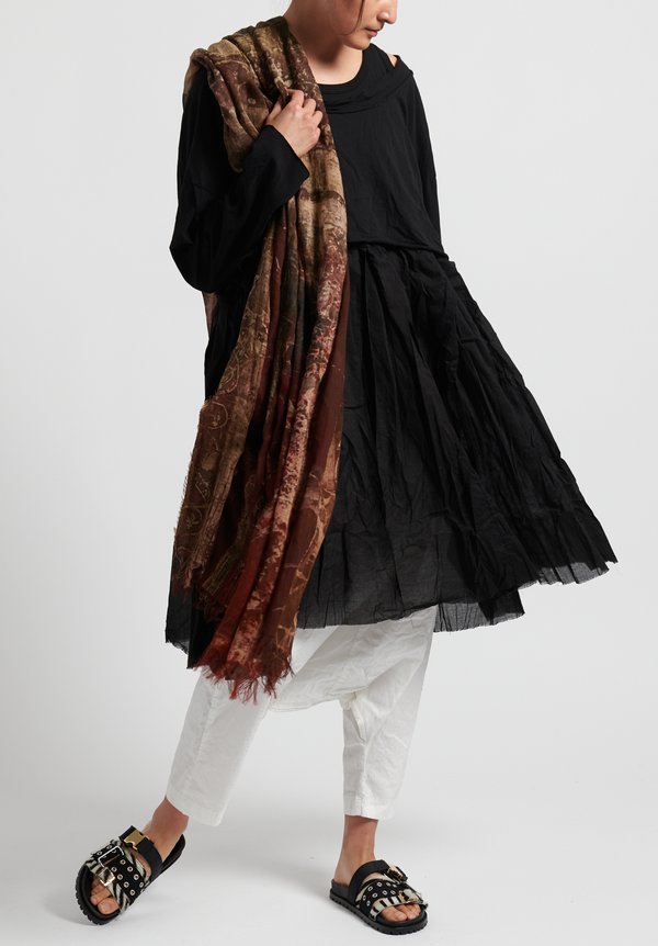 Rundholz Dip Cotton Oversized Layered Dress in Black