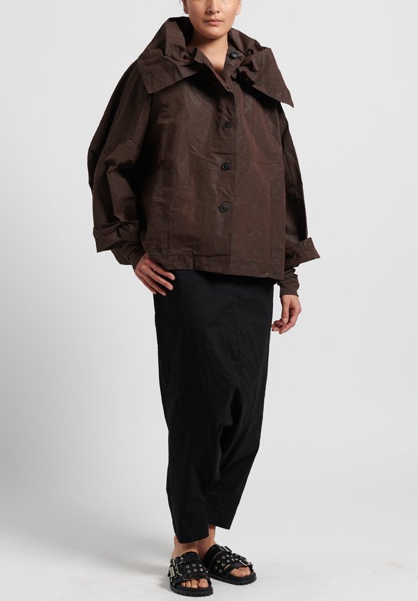 Rundholz Dip Cotton Blend Oversized Jacket in Rust
