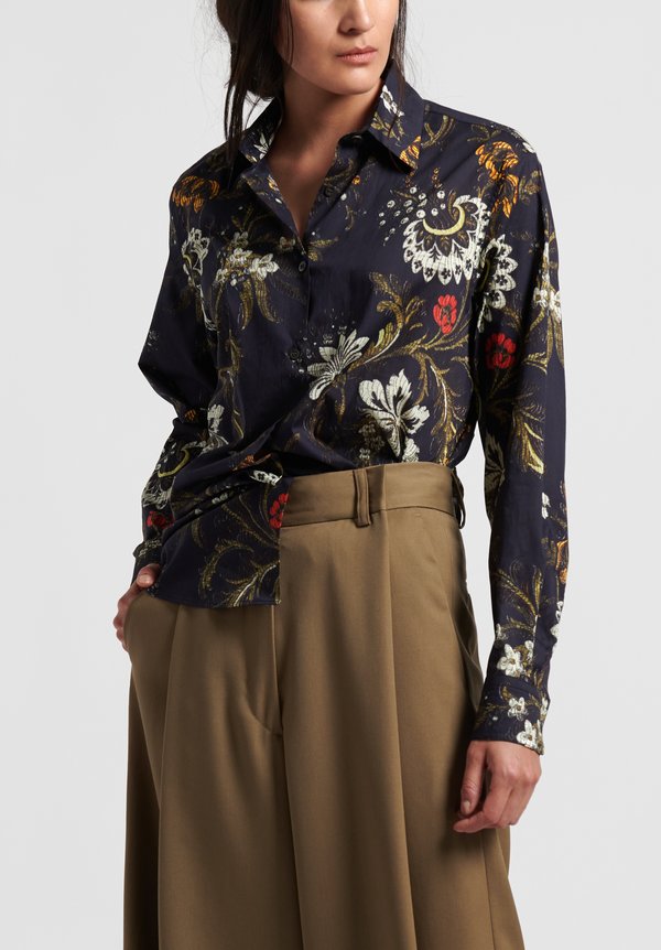 Dries van Noten Clavelly Shirt in Floral Abstract