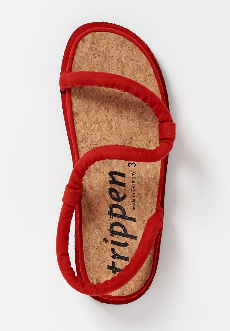 Trippen Zigzag Sandal in Red