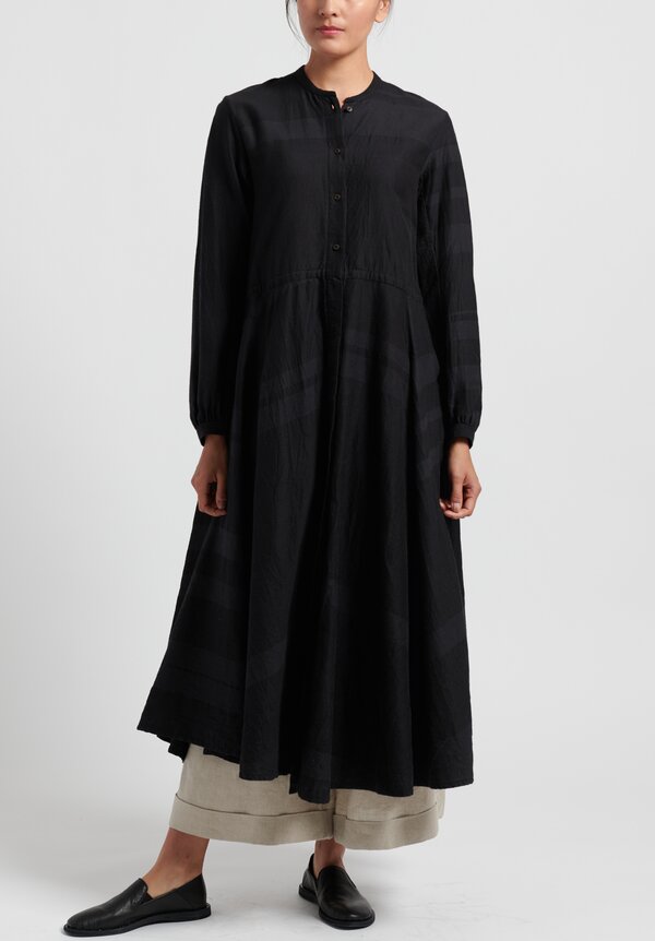 kaval Cotton/Silk, Semi-Fitted Tunic Dress	