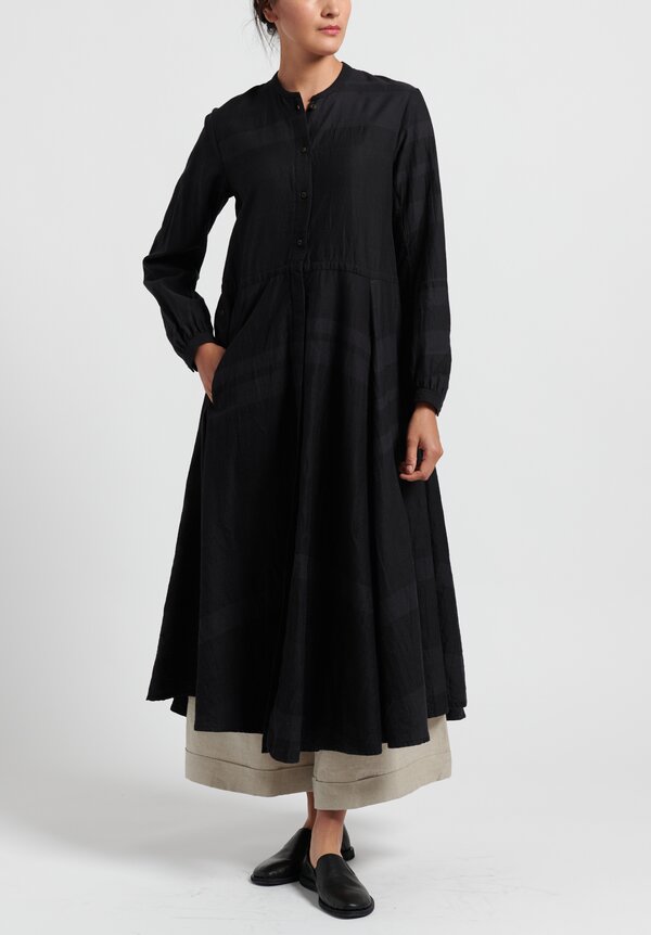 kaval Cotton/Silk, Semi-Fitted Tunic Dress	