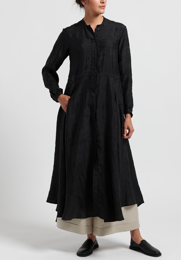 Kaval Silk Semi-Fitted Tunic Dress in Black | Santa Fe Dry Goods ...