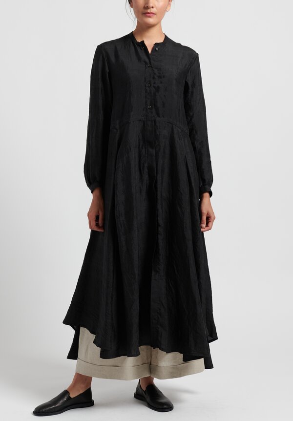 Kaval Silk Semi-Fitted Tunic Dress in Black | Santa Fe Dry Goods ...