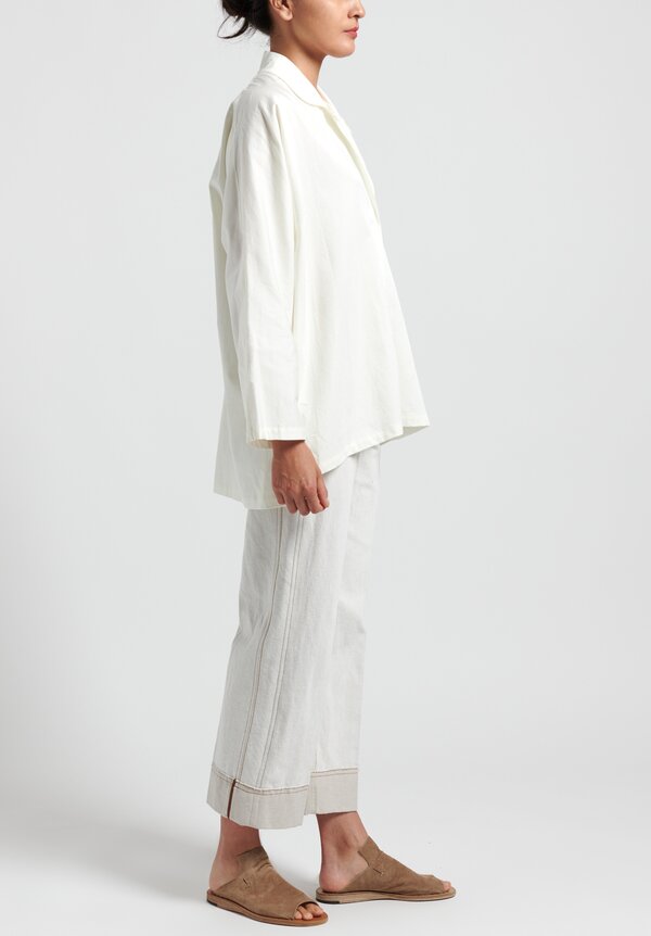 Lauren Manoogian Cotton Dormer Shirt in Ivory