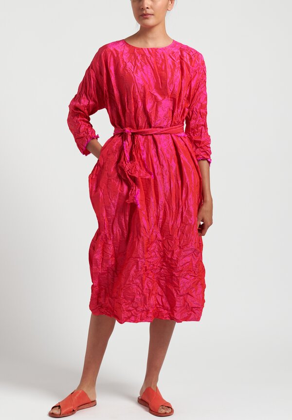 Daniela Gregis Washed Silk Luciana Honey Dress in Fuschia	