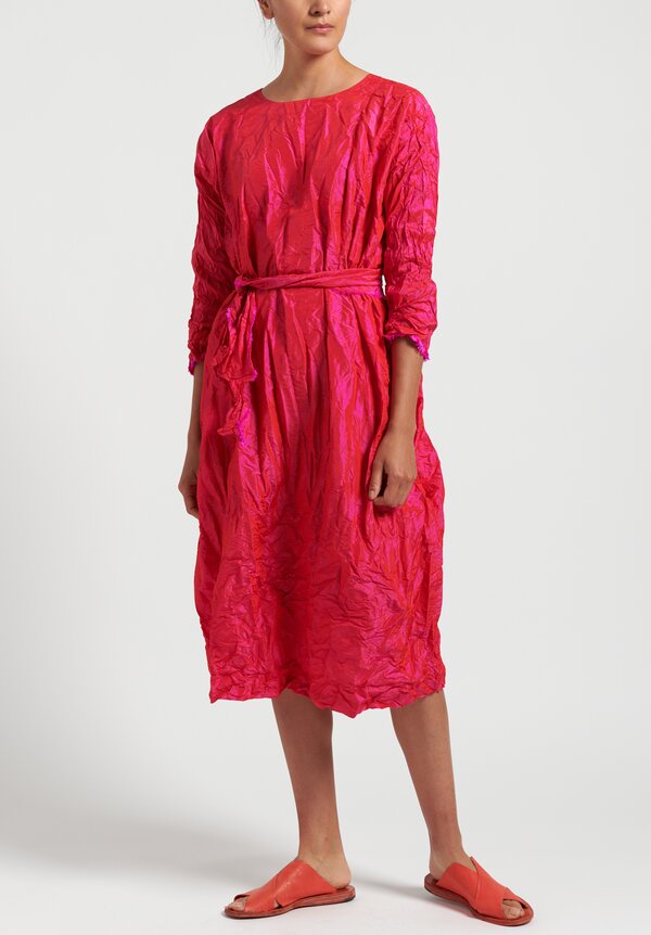 Daniela Gregis Washed Silk Luciana Honey Dress in Fuschia	