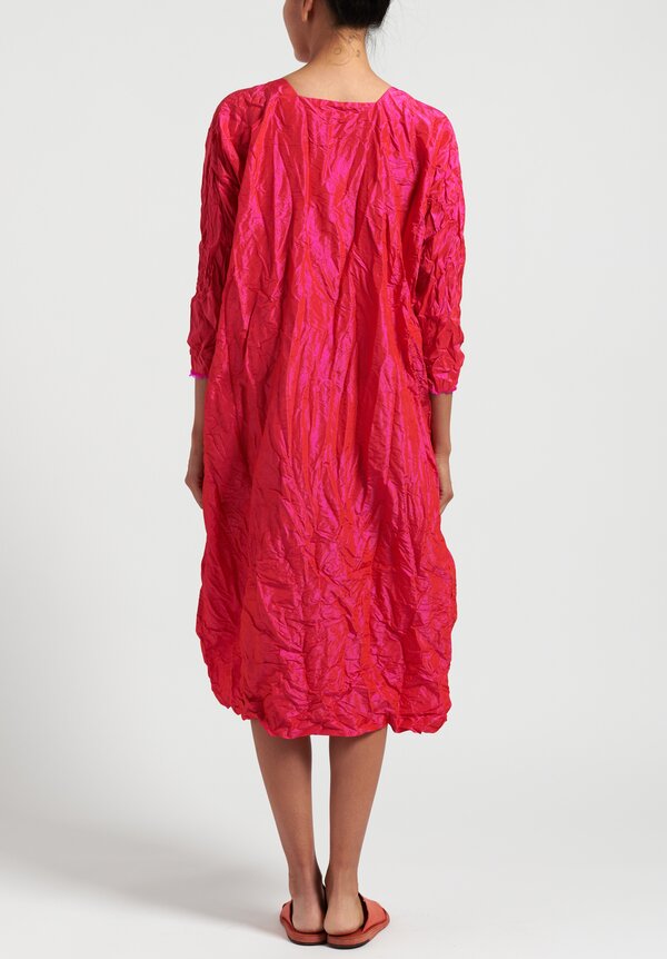 Daniela Gregis Washed Silk Luciana Honey Dress in Fuschia	