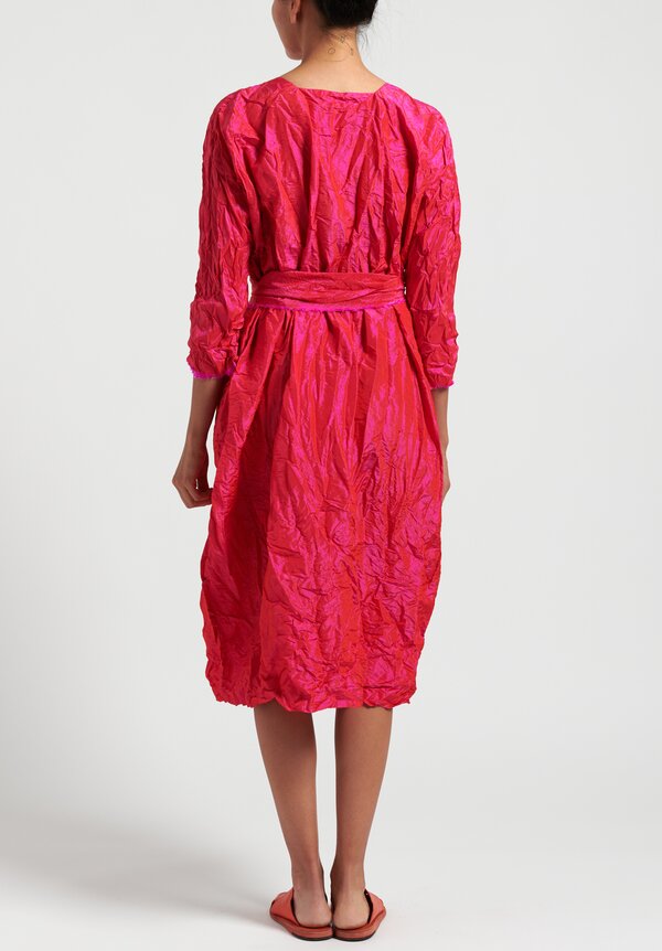Daniela Gregis Washed Silk Luciana Honey Dress in Fuschia	