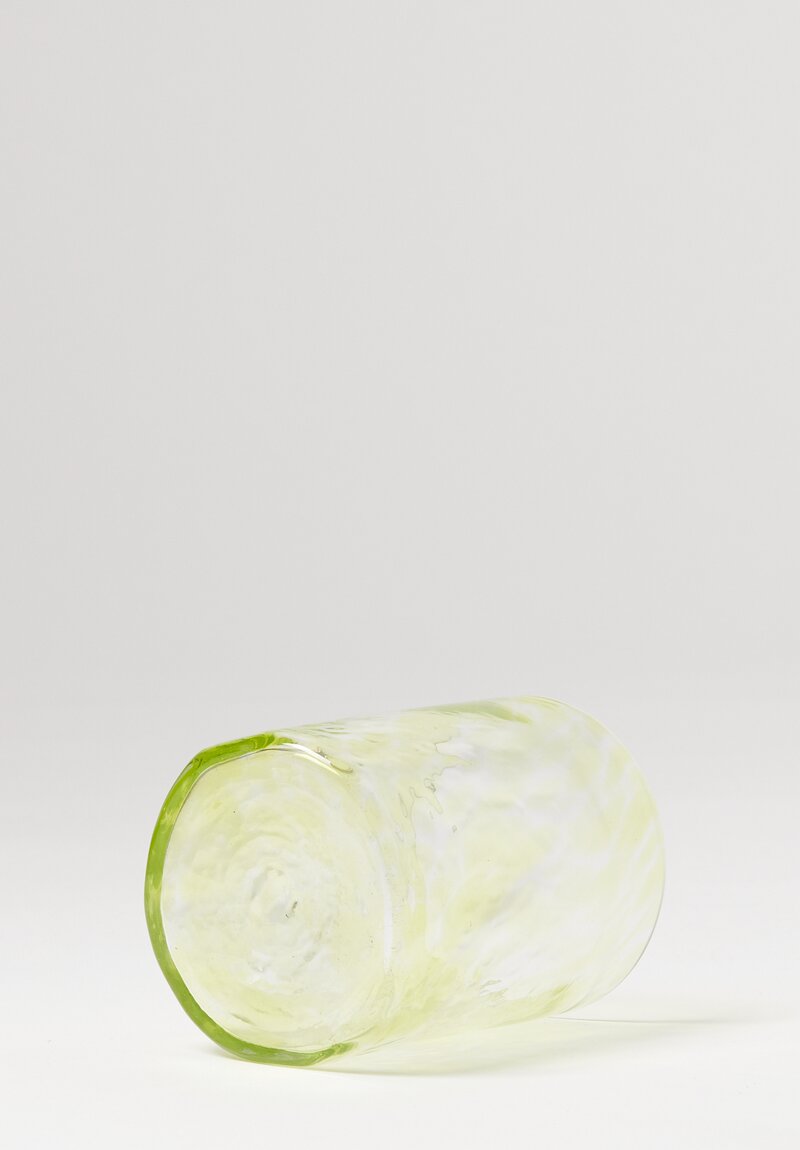 Studio Xaquixe Medium Handblown Glassware in Lemon Yellow-Green
