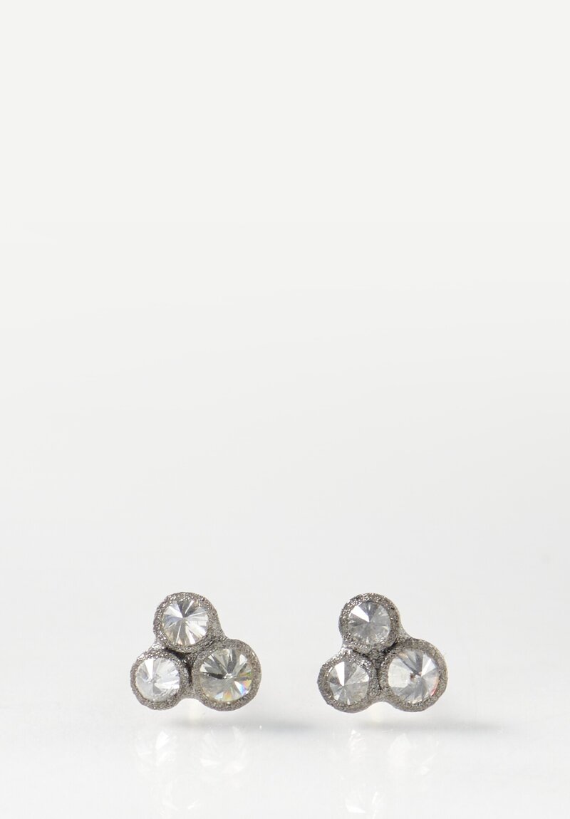 TAP by Todd Pownell 14k, Inverted White Diamond Post Earrings	